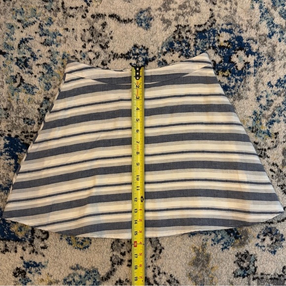 Jella Couture Navy and Cream Striped Skater Skirt - Picture 4 of 6